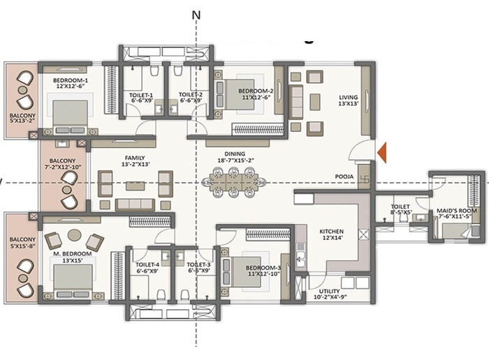 Featured Image of Sobha World City 3 BHK Floor Plan