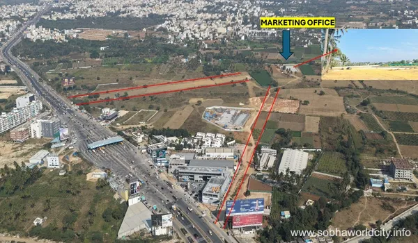 Construction site update of Prestige Golden Grove showing building structure progress and internal road development