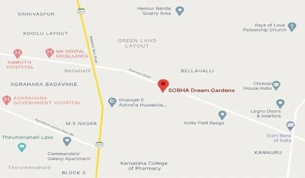 Featured Image of Sobha Dream Gardens Address Location Map