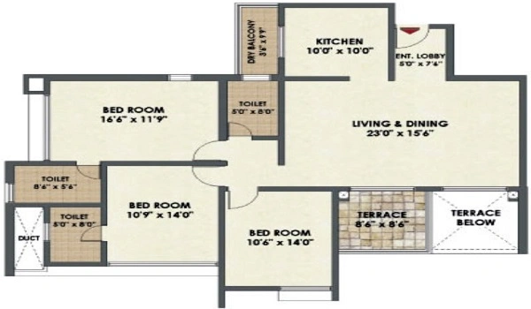 Featured Image of Sobha Aranya 3 BHK Floor Plan